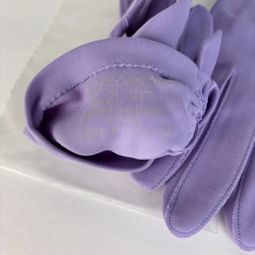 VTG Crescendoe Purple Gloves Wrist Knot Size B 7 7 1/2